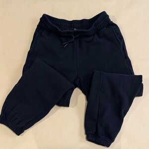 Quince Organic Heavyweight Fleece Boyfriend Black Sweatpants